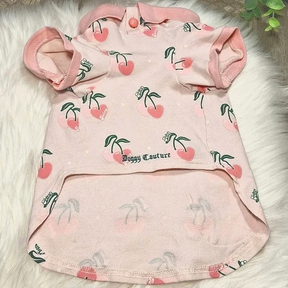 Rare Cherry Print Small Doggie Shirt - Picture 4 of 14